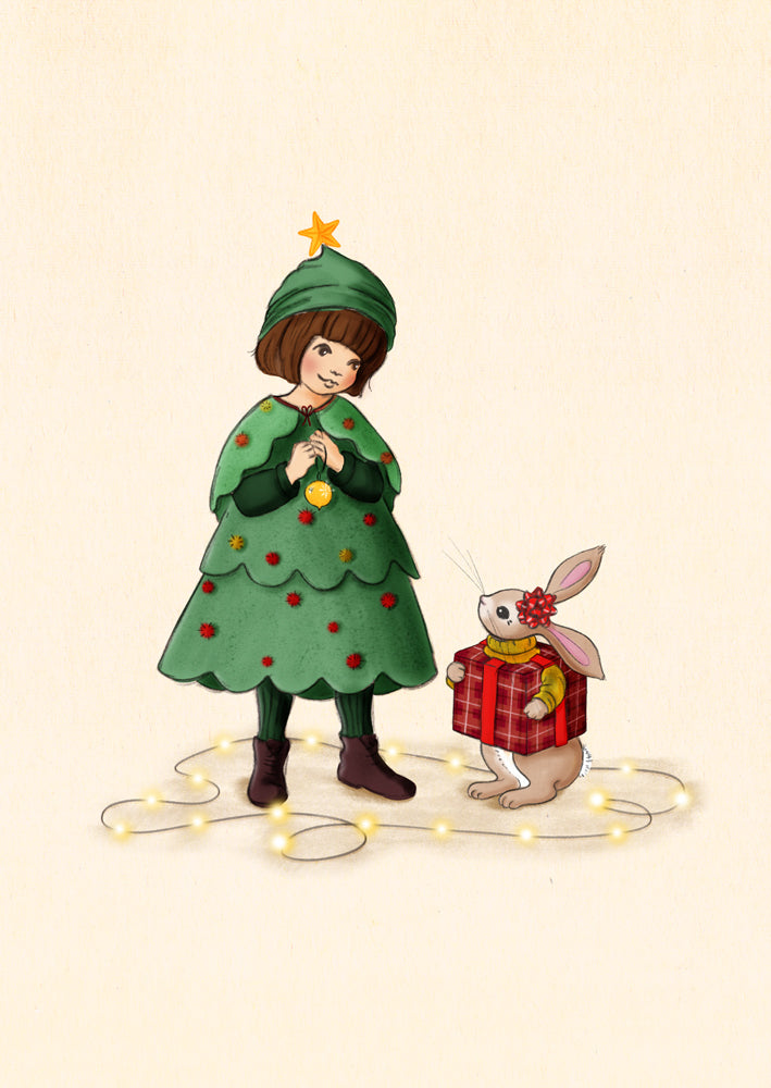Belle &amp; Boo ansichtkaart O Christmas Tree