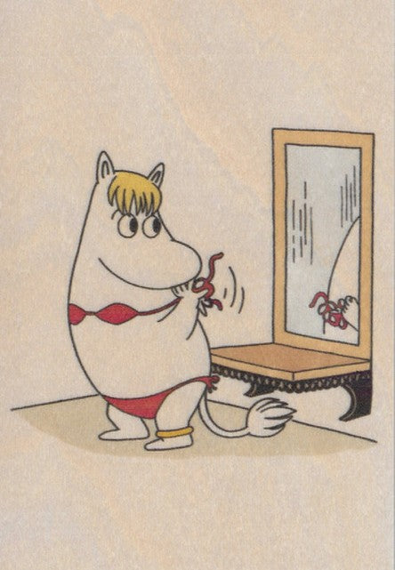 Come to Finland houten kaart Snorkmaiden in bikinis