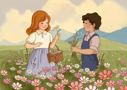 Belle &amp; Boo ansichtkaart Summer Fields