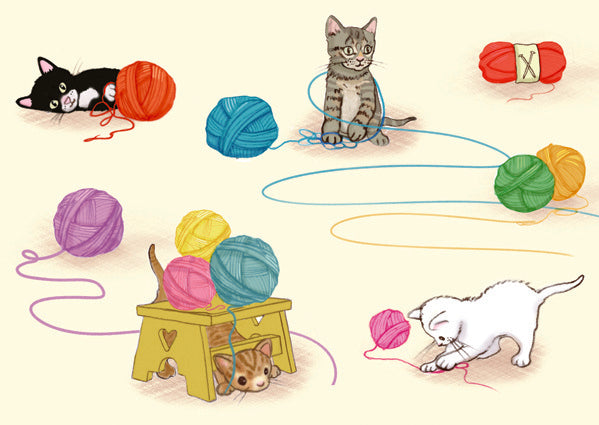 Belle &amp; Boo ansichtkaart Crafty Cats