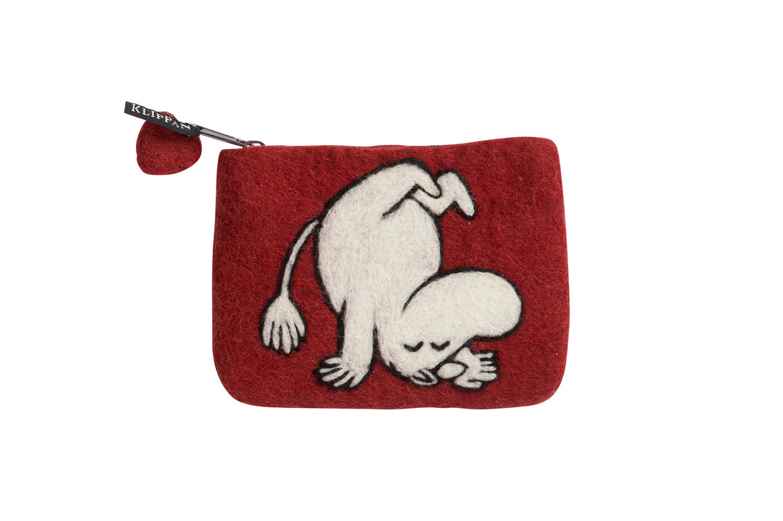 Moomin vilten portemonee / tasje Up &amp; Down red