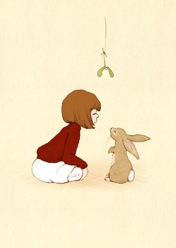 Belle &amp; Boo ansichtkaart Misletoe Kiss