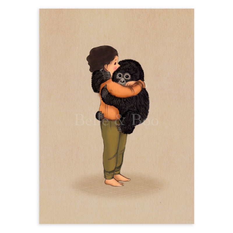 Belle &amp; Boo Postcard Baby Gorilla
