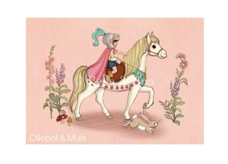 Belle &amp; Boo postcard Brave Knight
