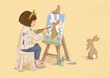 Belle &amp; Boo ansichtkaart Belle Artist