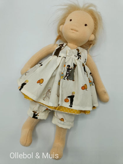 Halloween poppenjurk en broekje pop 33-38 cm