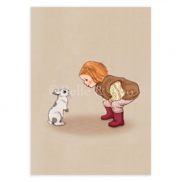 Belle &amp; Boo Postcard Hello Bunny