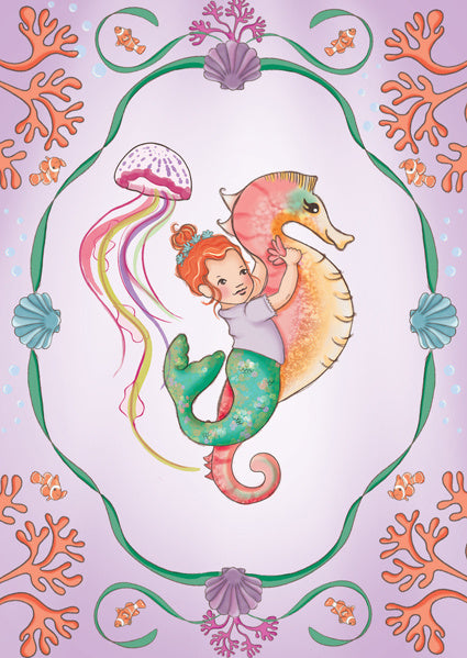 Belle &amp; Boo Postcard Seahorse Ride