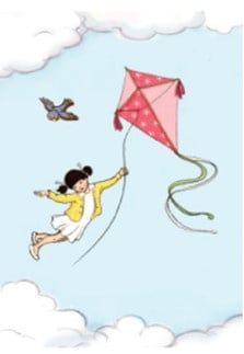 Belle &amp; Boo Postcard My Kite