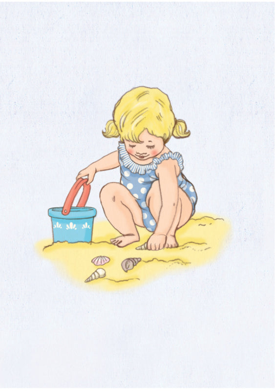 Belle &amp; Boo ansichtkaart  Collecting Shells
