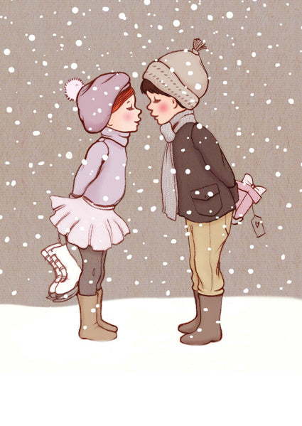 Belle &amp; Boo ansichtkaart Winter Kiss