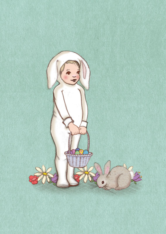 Belle &amp; Boo ansichtkaart Easter Bunny