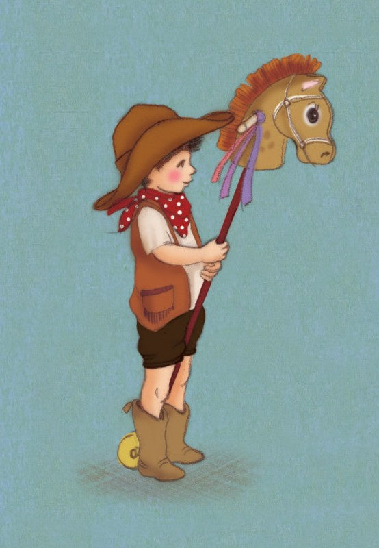 Belle &amp; Boo Postcard Hobby Horse