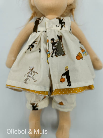 Halloween poppenjurk en broekje pop 33-38 cm