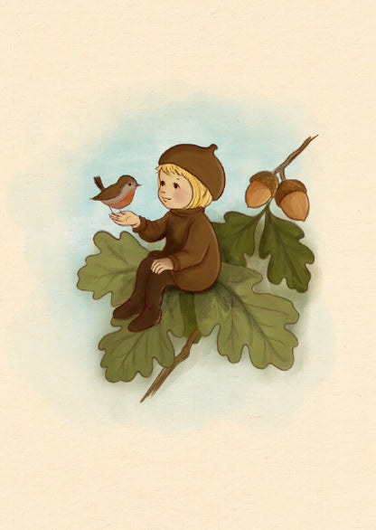 Belle &amp; Boo Postcard Acorn&