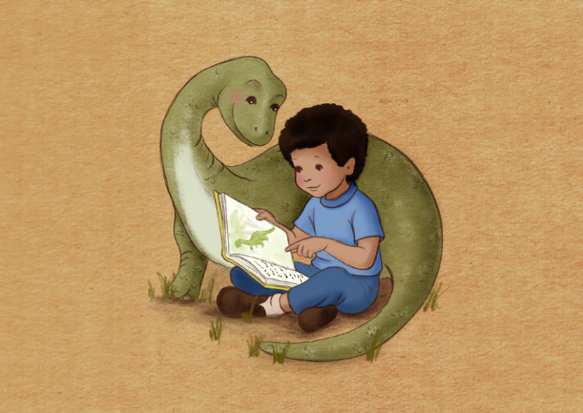 Belle &amp; Boo ansichtkaart Dinosaur Story