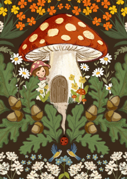 Belle &amp; Boo ansichtkaart Mushroom House
