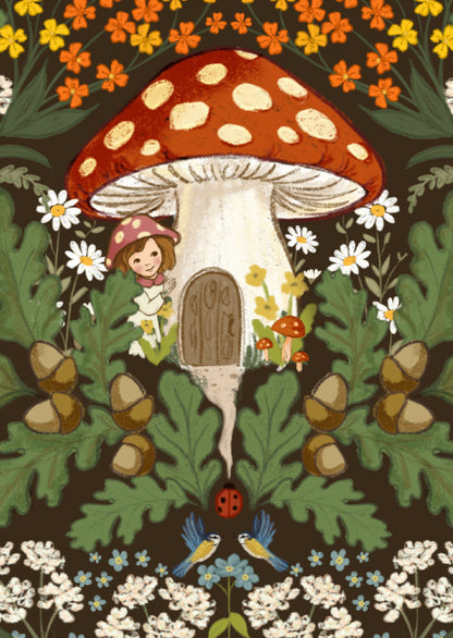 Belle &amp; Boo ansichtkaart Mushroom House