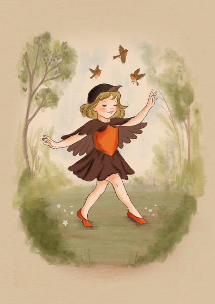 Belle &amp; Boo ansichtkaart Robin Dance