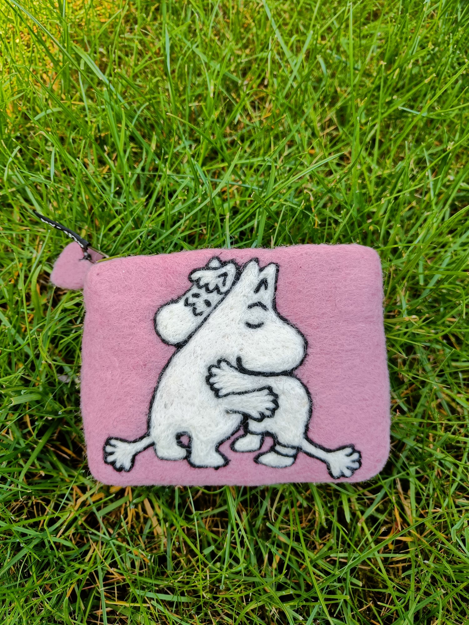 Moomin vilten portemonee / tasje Pink Love