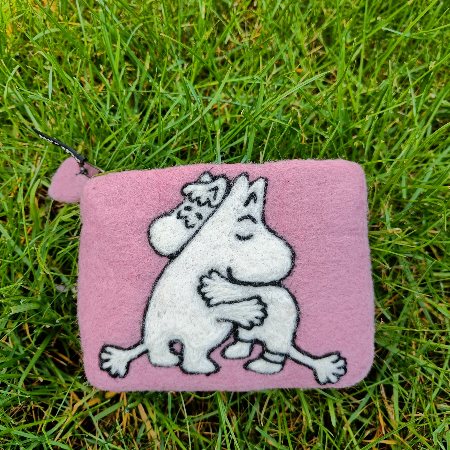 Moomin vilten portemonee / tasje Pink Love