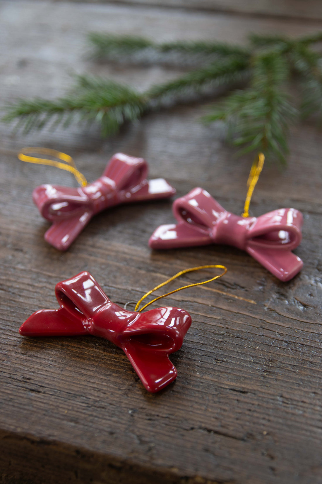 Keramische Kerst strikjes