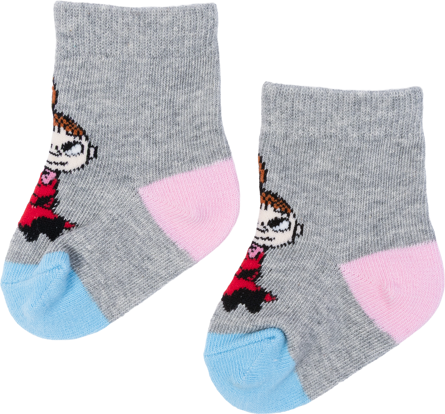 Little My en Snorkmaiden Baby Socks 2 paar roze / grijs
