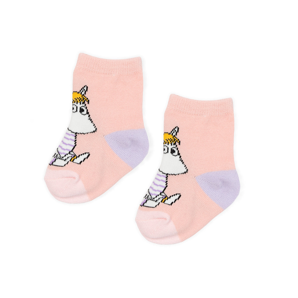 Little My en Snorkmaiden Baby Socks 2 paar roze / grijs
