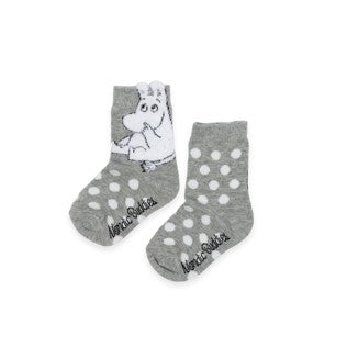 Moomin Baby Socks fluffy licht grijs 22-24