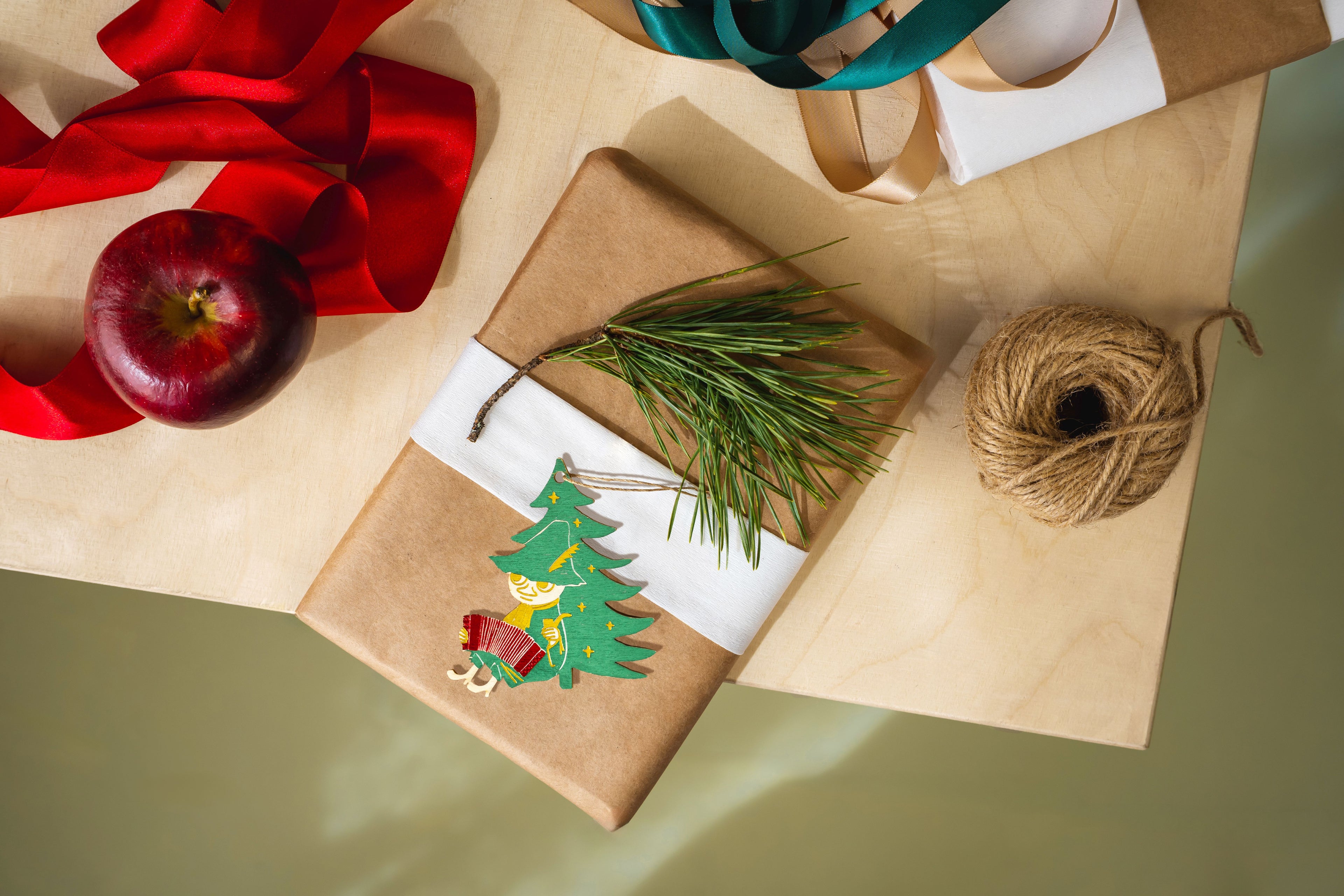 Moomin houten Kerst decoratie Snufkin