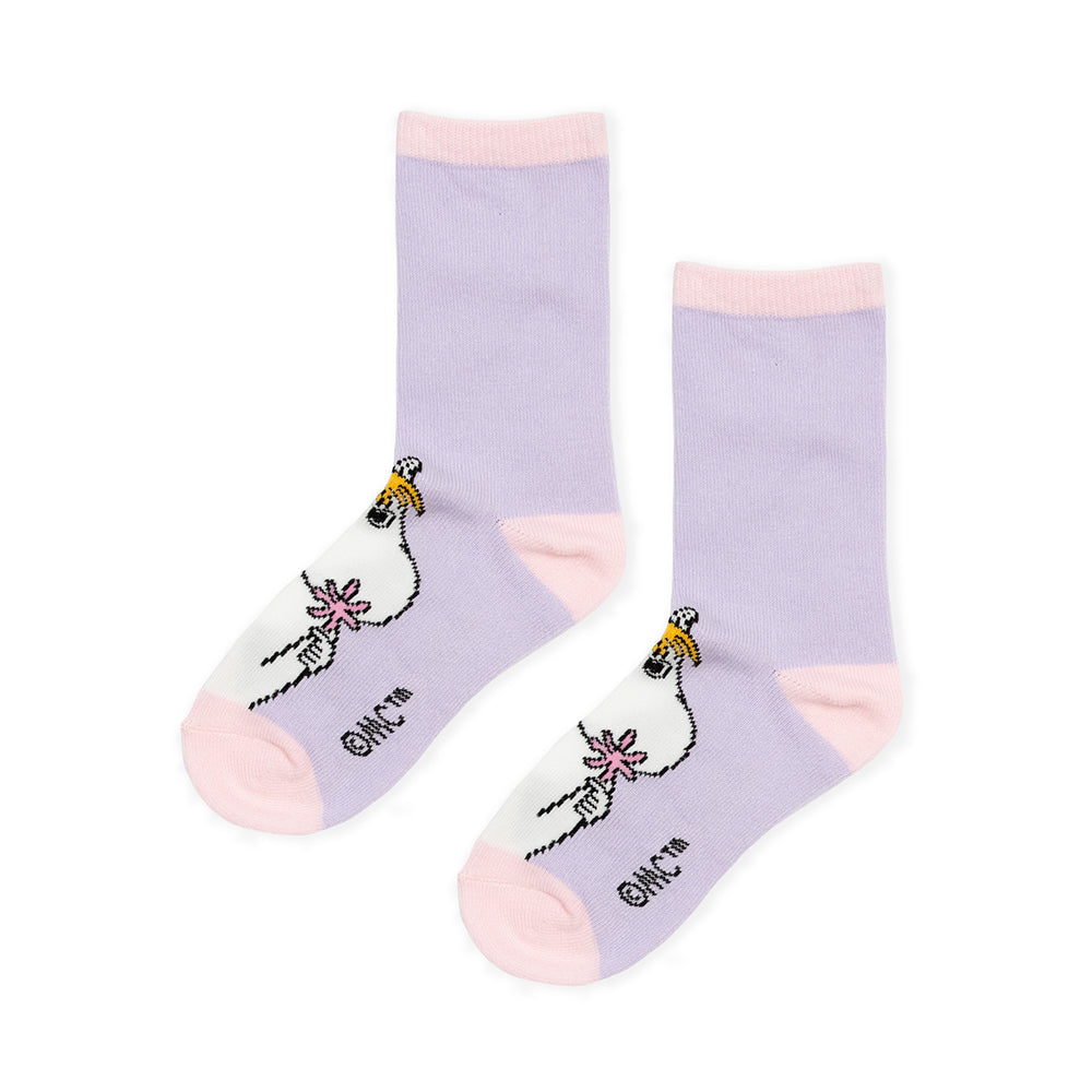Moomin Littly My en Snorkmaiden Kids Socks licht roze / paars 37-39