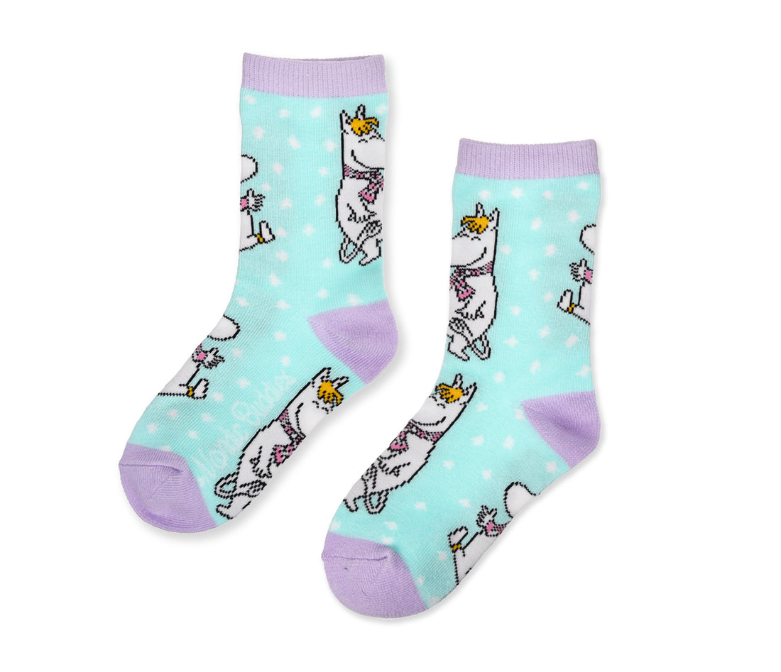 Moomin Littly My en Snorkmaiden Kids Socks mint / paars 37-39