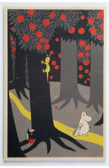 Come to Finland houten kaart Moomin in the Woods