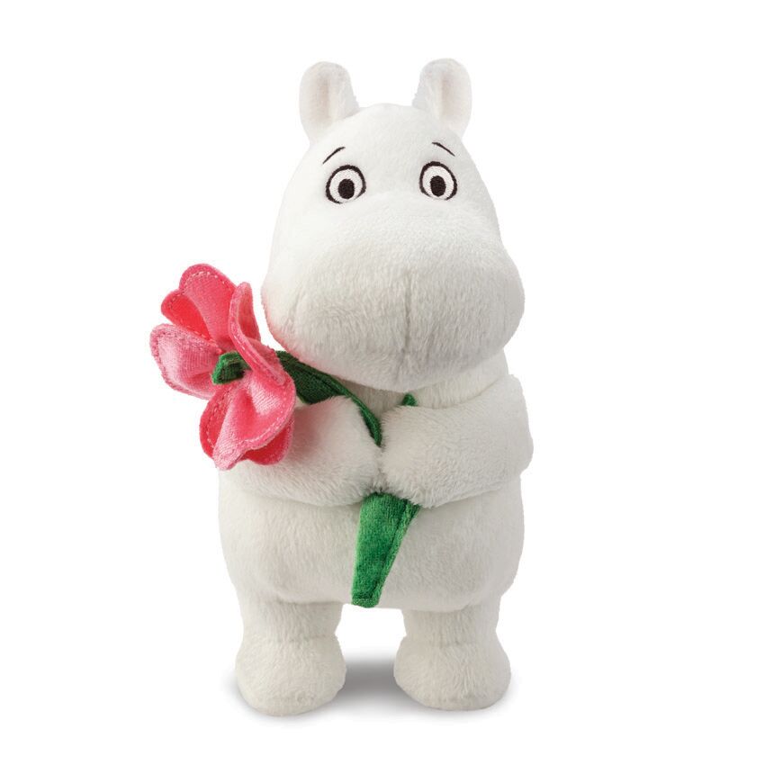 Moomin pluche knuffel Pink flower S