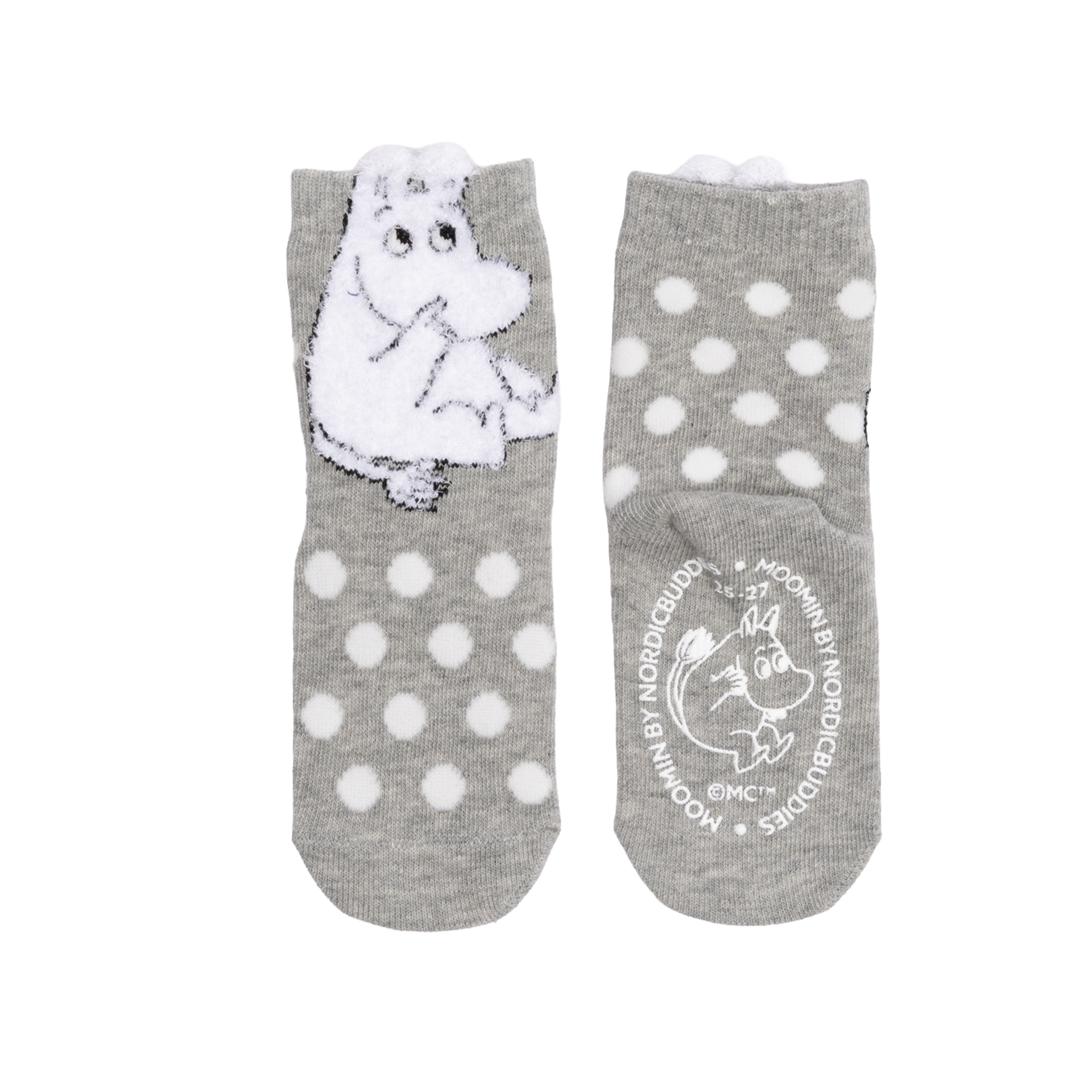 Moomin Baby Socks fluffy licht grijs 22-24