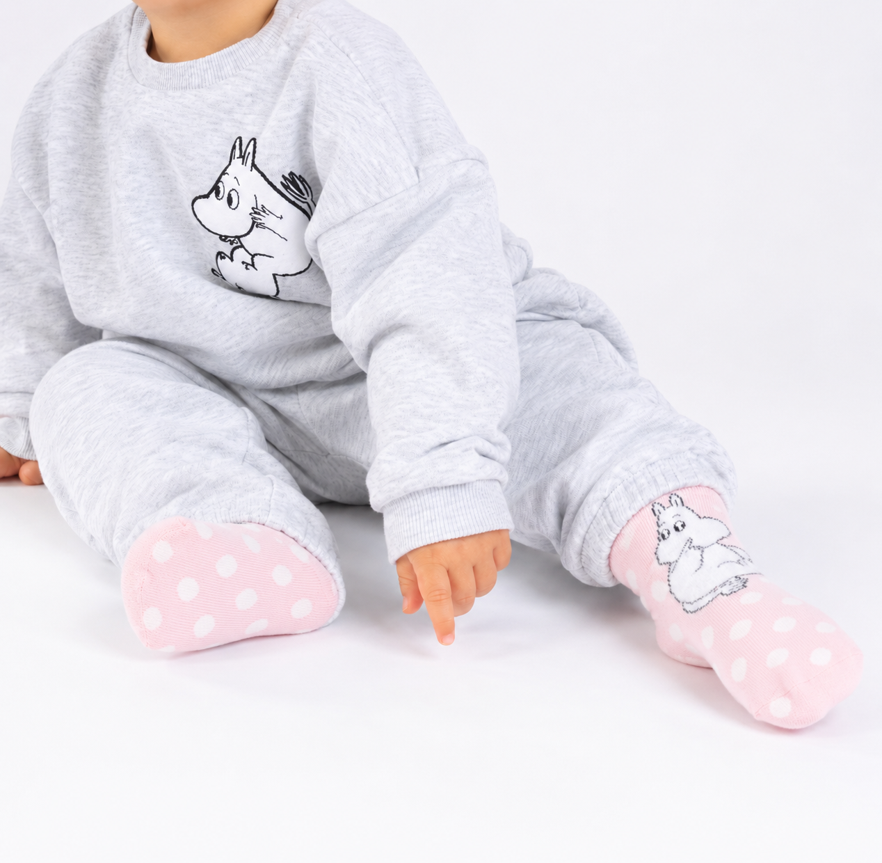 Moomin Baby Socks fluffy licht roze 22-24
