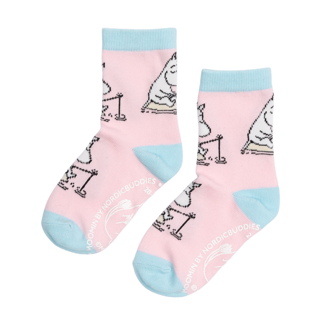 Moomintroll Fishing Kids Socks licht roze 33-35