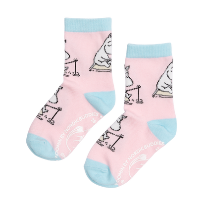 Moomintroll Fishing Kids Socks licht roze 33-35