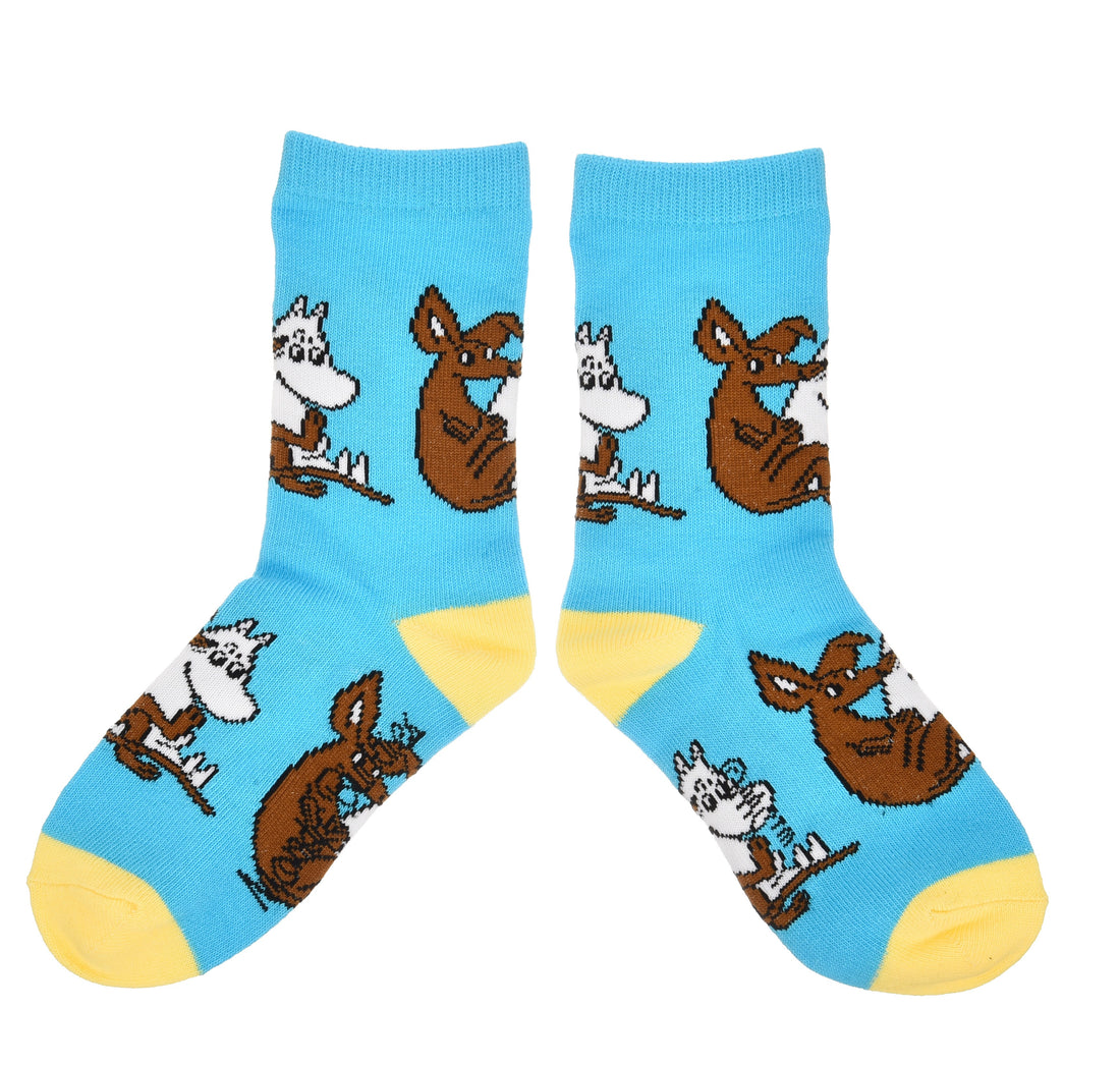 Moomintroll en Sniff Kids Socks turqoise 24-26