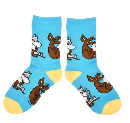 Moomintroll en Sniff Kids Socks turqoise 24-26