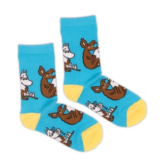 Moomintroll en Sniff Kids Socks turqoise 24-26