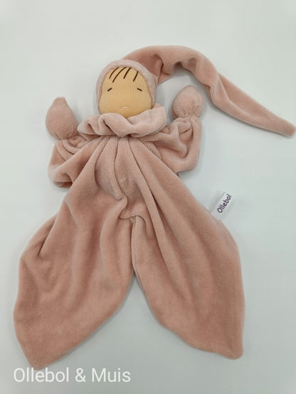 Antroposofisch vlinderpopje roze nude