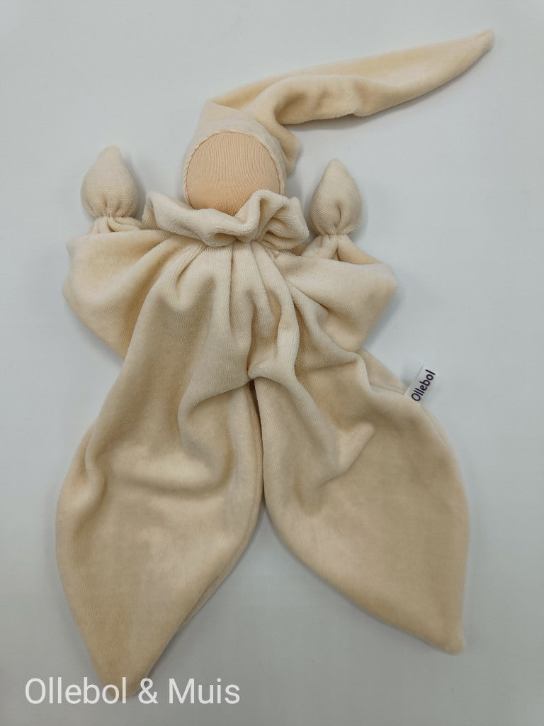 Antroposofisch vlinderpopje beige zonder gezichtje