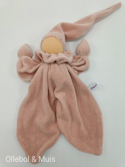 Antroposofisch vlinderpopje roze nude zonder gezichtje