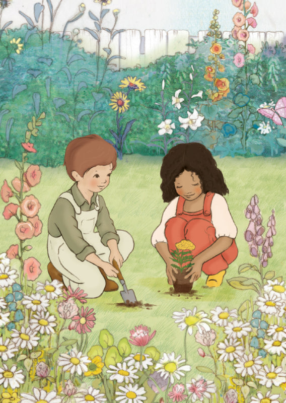 Belle &amp; Boo ansichtkaart Planting Seeds