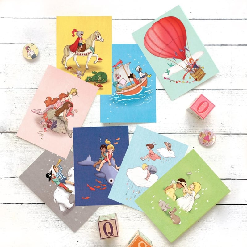 Belle &amp; Boo ansichtkaart Sail Boat Dreams