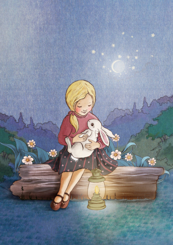 Belle &amp; Boo Postcard Night Bunny