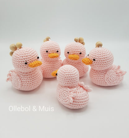 Muziekmobiel Ollebol &amp; Muis met roze eendjes