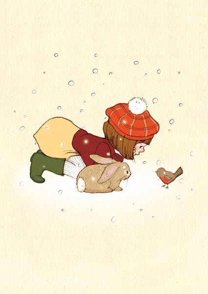 Belle &amp; Boo ansichtkaart Belle &amp; The Robin