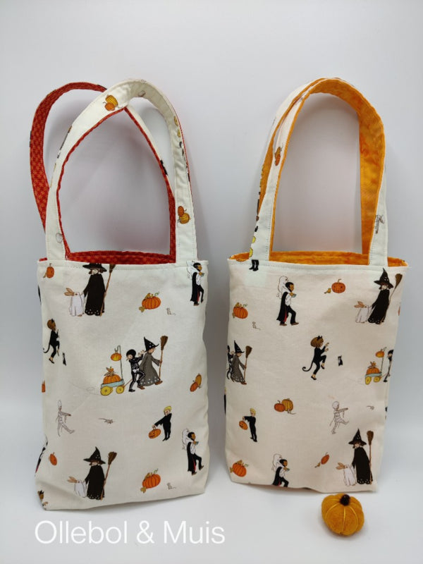 Halloween bag made from Belle &amp; Boo fabric